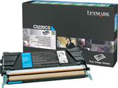 Lexmark C524 Cyan High Yield Return Program Toner Cartridge (5K)